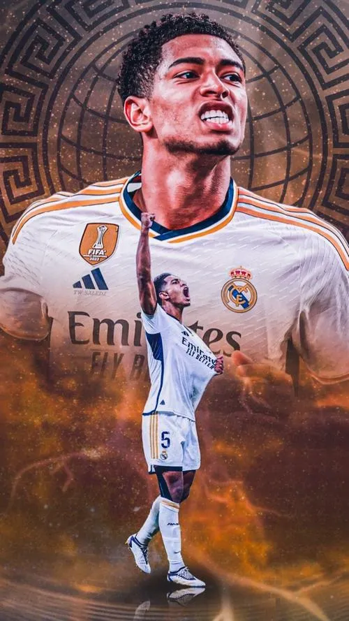 16 Tải ảnh đẹp Jude chân dung màu đồng, ánh mắt tập trung, nền họa tiết mạnh, cảm giác quyền lực.