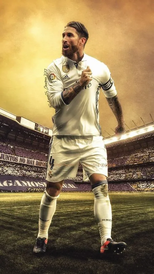 13 Hình nền điện thoại Ramos với gân tay nổi rõ, mực xăm kín tay, vibe chiến binh sân cỏ