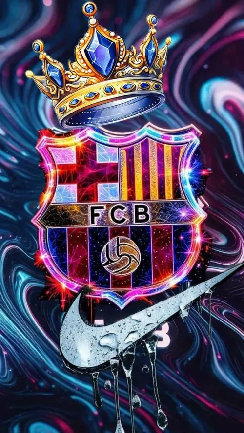 9 Hình nền 3D logo Barca phát sáng, hiệu ứng khói màu, nhận diện thương hiệu cực cuốn.