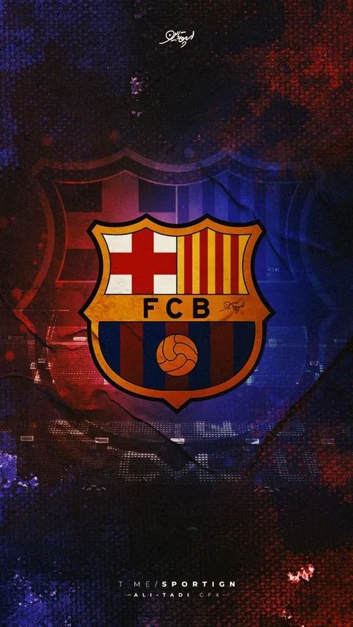 22 Tải ảnh HD biểu trưng Barcelona cân tỉ lệ hình khối đối xứng, hợp làm ảnh bìa tối giản.