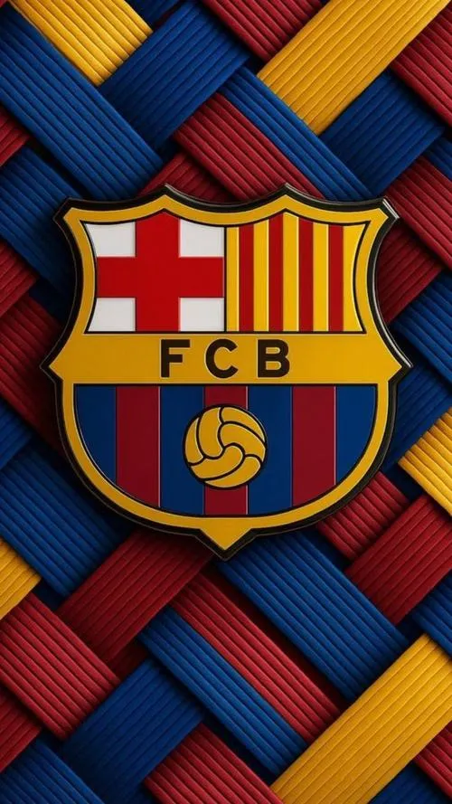 23 Hình nền điện thoại đẹp phù hiệu Barça trên nền màu trơn, quy chuẩn đồ họa rõ ràng, dễ dùng.