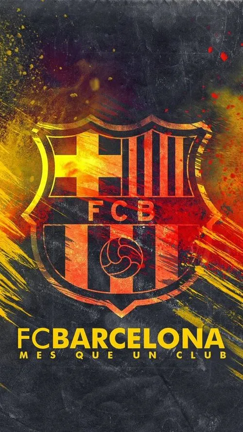 6 Tải ảnh đẹp logo Barca trên nền lửa, chữ FCB nổi, quả bóng da cổ điển sáng tâm ảnh.