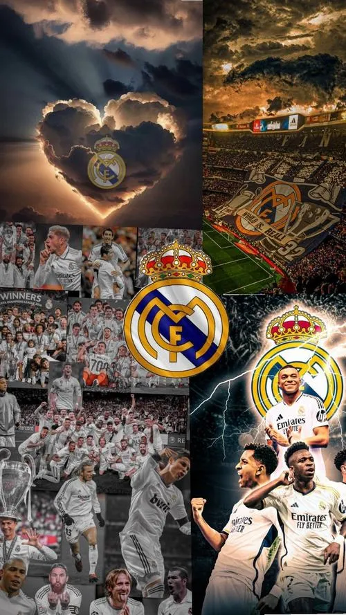 9 Wallpaper huy hiệu Real Madrid viền ngoài rõ nét, tông trắng sang trọng chuẩn HD