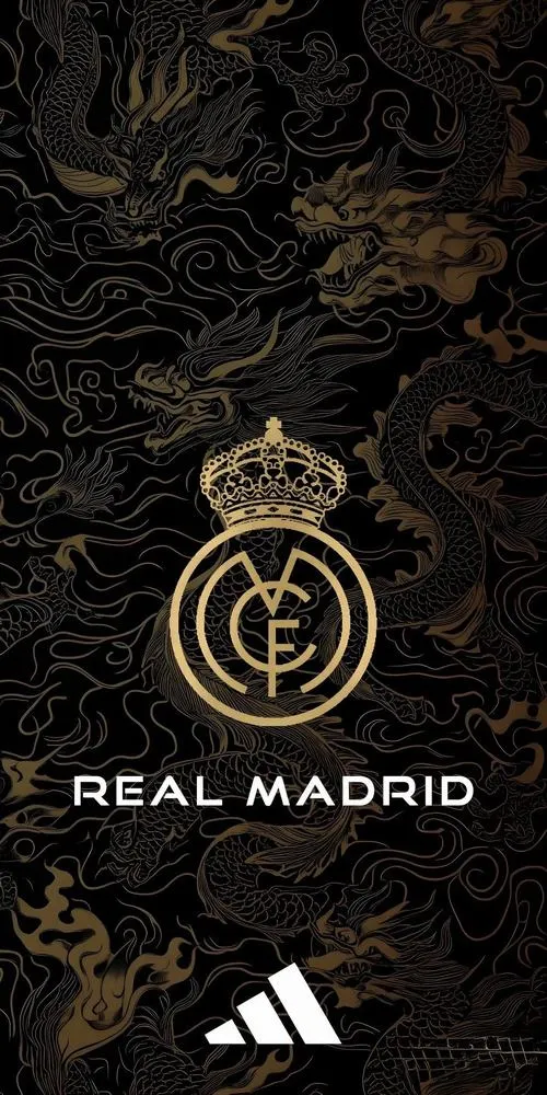 13 Hình nền điện thoại phù hiệu Real Madrid xanh dương đậm, tổng thể cân đối