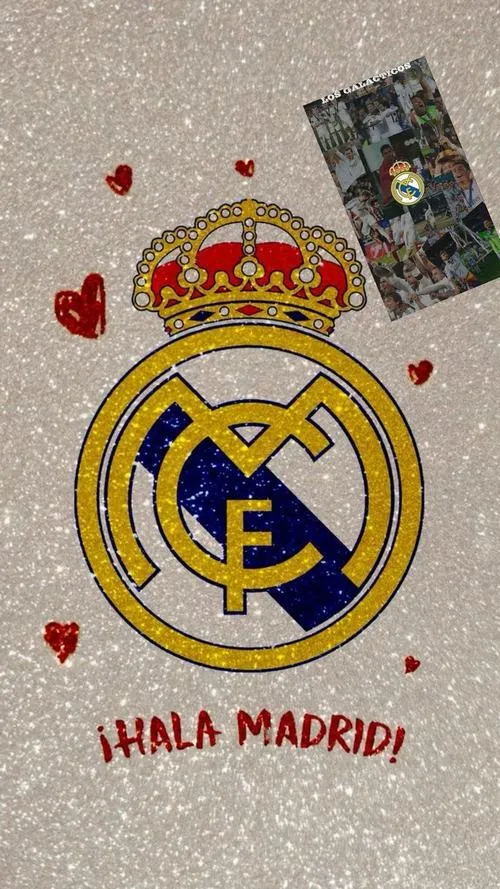 15 Wallpaper phù hiệu Real Madrid vòng tròn sáng, nền trắng tạo khoảng thở dễ nhìn