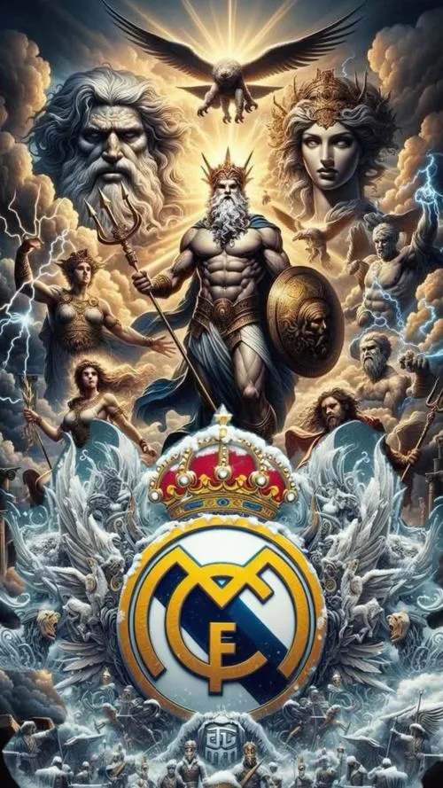 16 Ảnh nền biểu trưng Real Madrid chữ lồng MCF sắc sảo, hợp làm hình nền HD