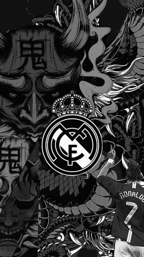 19 Ảnh bìa huy hiệu Real Madrid dải băng chéo nổi bật, hợp style ngầu 4K