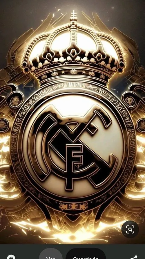 26 Hình fanart huy hiệu Real Madrid chữ lồng MCF uốn lượn, hiệu ứng 3D ngầu