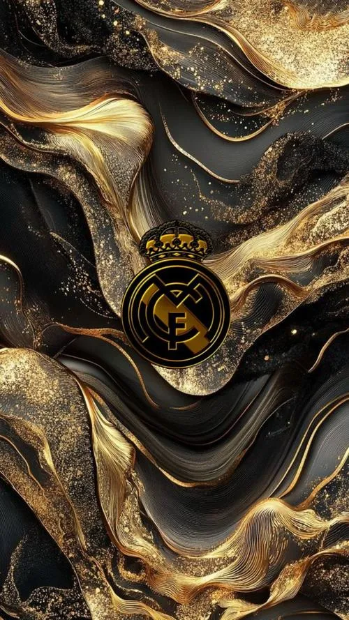 4 Ảnh nền phù hiệu Real Madrid chữ lồng MCF uốn mềm, cảm giác truyền thống đậm