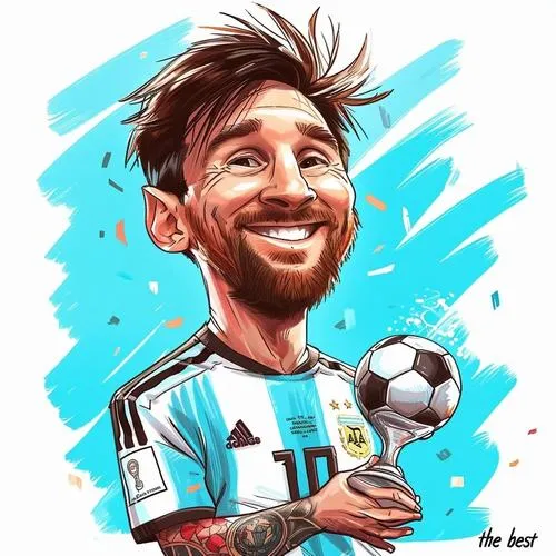 3 Messi chibi phiên bản ngộ nghĩnh, giày tất đủ bộ, nền sân cỏ tạo không khí thi đấu