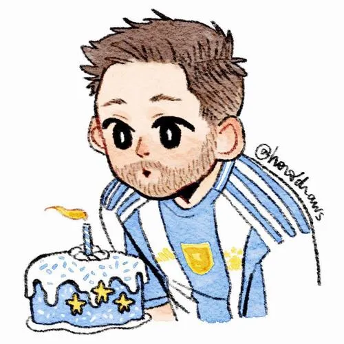 6 Ảnh Messi chibi ăn mừng bàn thắng, mắt to long lanh, năng lượng lan sang người xem