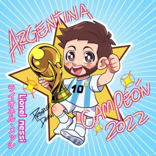 2 Messi chibi cầm bóng, dáng rê dắt tinh nghịch, nền trơn làm nhân vật bật hẳn