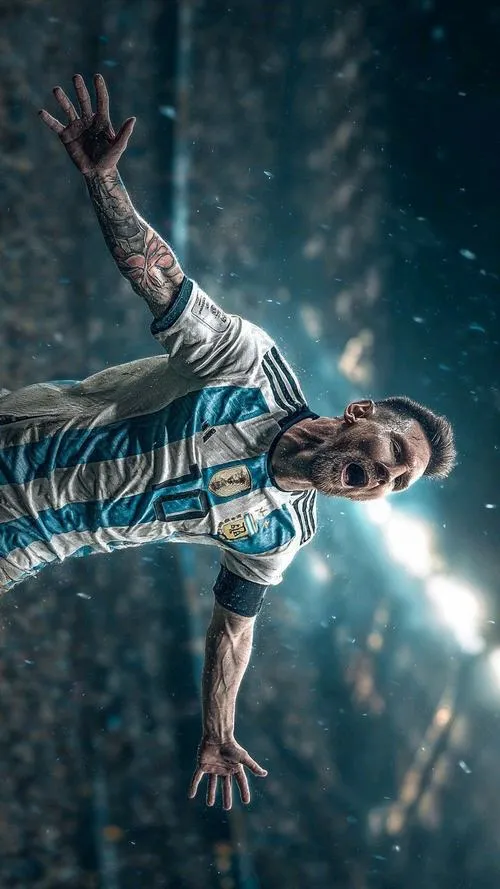 48 Tải ảnh Messi ở phòng thay đồ, ánh sáng vàng ấm, chi tiết áo đấu nổi, vibe hậu trường lạ mắt