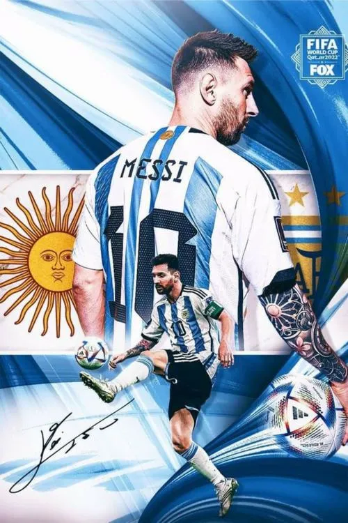 21 Hình nền điện thoại Messi áo Argentina ngước nhìn trời, tông trắng xanh, cảm giác hy vọng rất đẹp