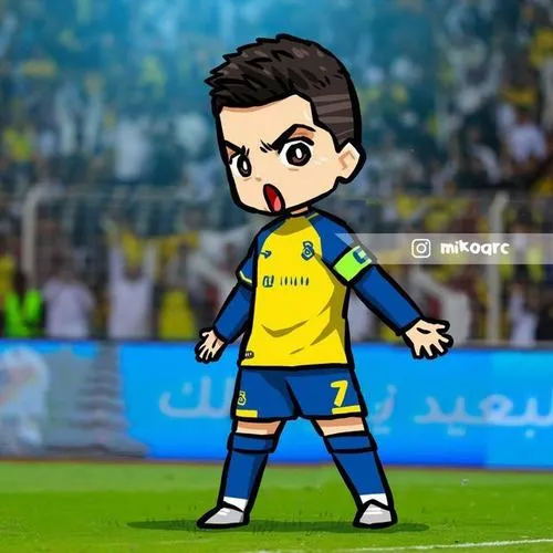 38 Ảnh Ronaldo Chibi đầu to thân nhỏ, áo số 7 nổi bật, vibe vừa ngầu vừa dễ thương