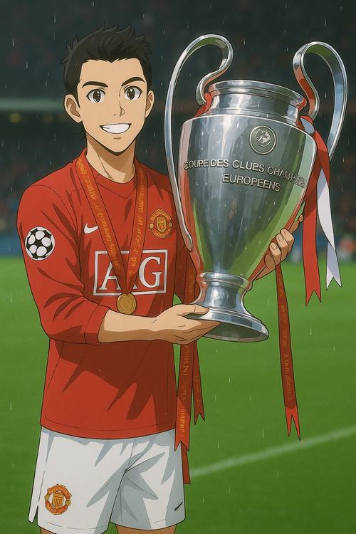 16 Ảnh nền Ronaldo thời MU 2008 không chiến đánh đầu trong vòng cấm, khán đài phía sau mờ nhẹ