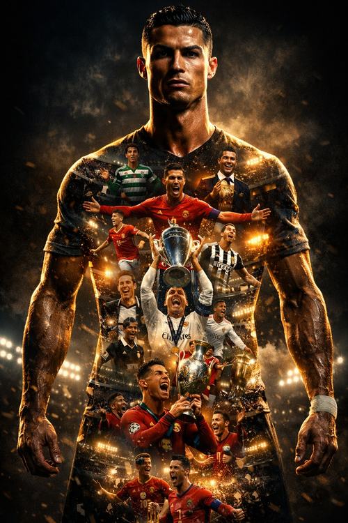 4 Hình nền điện thoại Ronaldo năm đỉnh cao 2008 tung cú sút xa, biểu cảm tập trung cực sắc