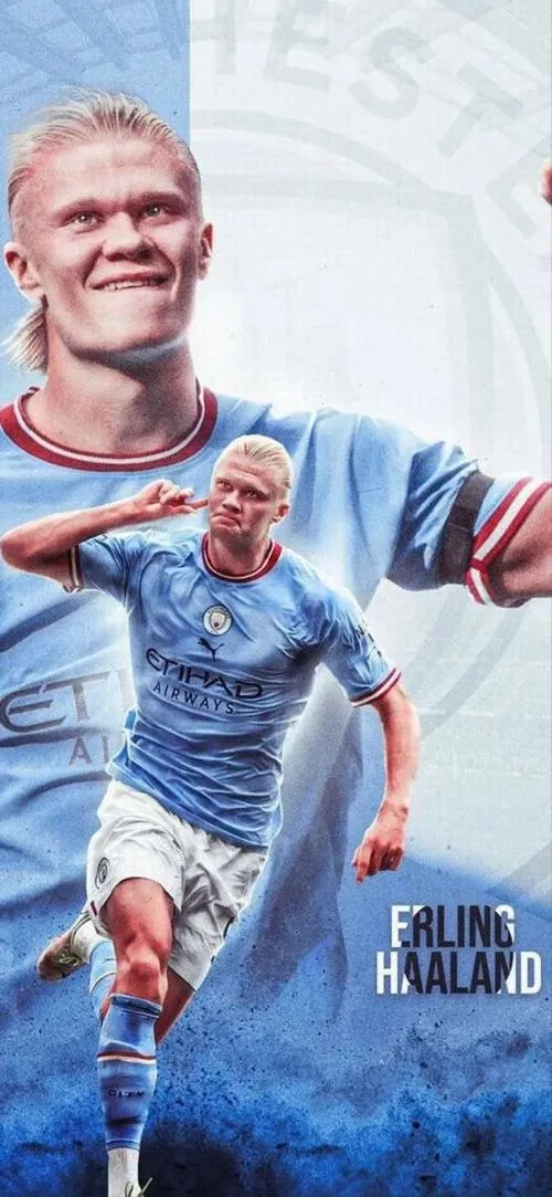 9 Hình đẹp Haaland trong màu áo đỏ trắng, bước chạy căng trên nền tuyết xanh