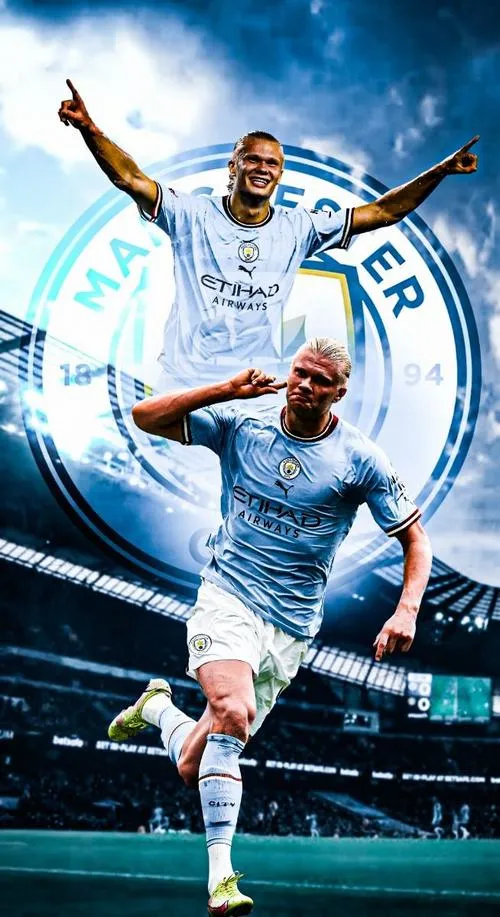 16 Ảnh đẹp Haaland bật nhảy ăn mừng, vòng cấm địa phía dưới tạo cảm giác bùng nổ