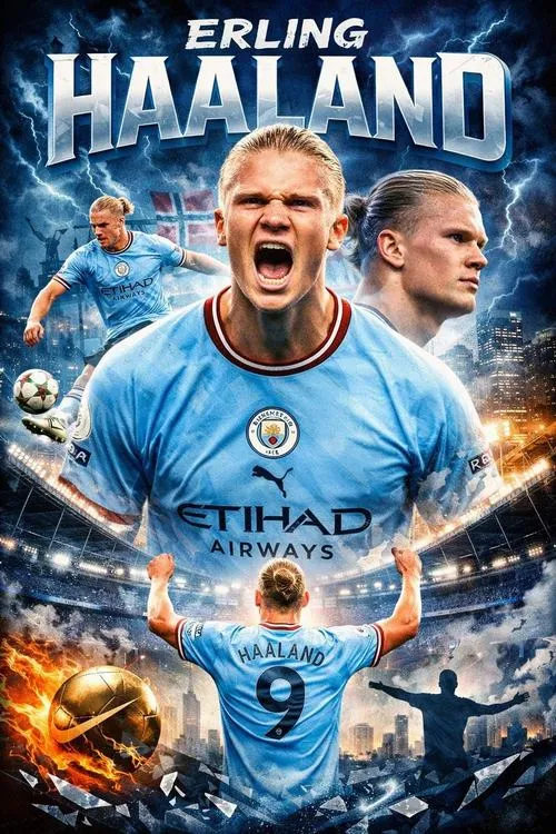 2 Ảnh bìa đẹp Haaland gầm vang ở sân Etihad, áo đấu số 9 rực giữa khói lửa