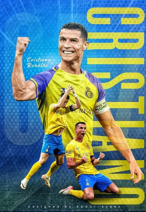 4 Hình Ronaldo dứt điểm rồi giơ tay, chữ Ronaldo dọc nổi bật, hợp hình nền đẹp sắc nét