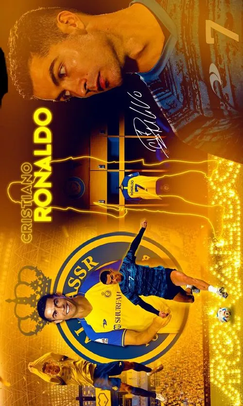 6 Hình nền Ronaldo hiệu ứng vàng cam, dáng ăn mừng kiểu Nap, hợp tải ảnh 4K điện thoại