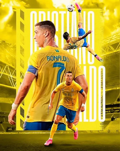 15 Hình Ronaldo lưng số 7 bước chậm, nền vàng sáng, hợp làm hình nền đẹp tối giản