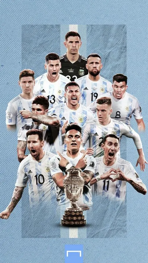 1 Hình 4K đội tuyển Argentina áo sọc trắng xanh hát quốc ca, khán đài rợp cờ