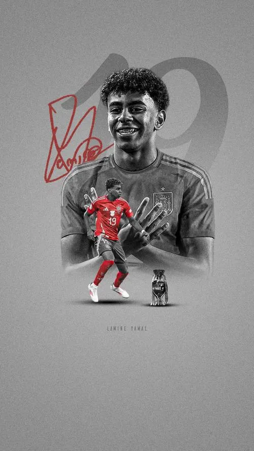 34 Hình nền điện thoại Yamal sát đường biên cánh phải, bóng lăn nhanh, cảm giác tốc độ rõ rệt