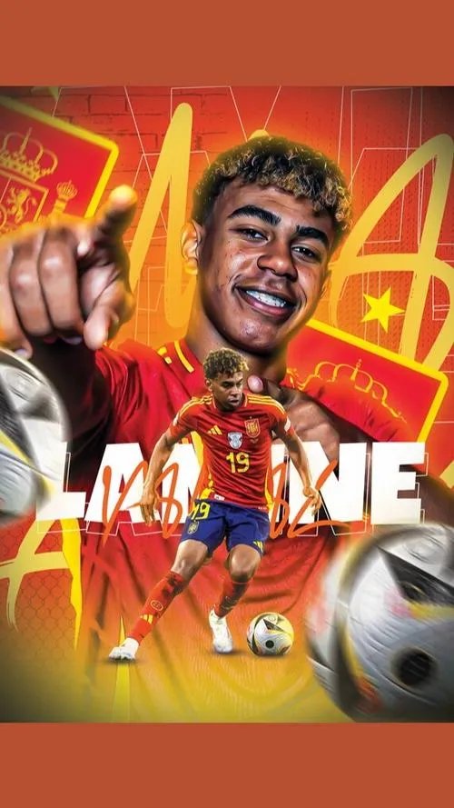 41 Hình nền điện thoại Yamal biểu cảm tập trung, gương mặt góc cạnh, nhìn gần vẫn rõ chi tiết