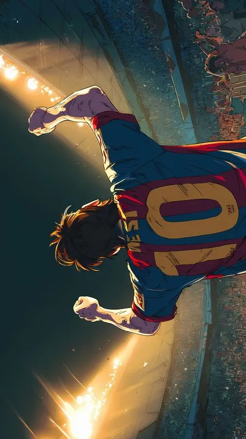 35 Hình nền máy tính Messi có hạt film và bóng đổ, tạo cảm giác điện ảnh, nhìn lâu vẫn đẹp