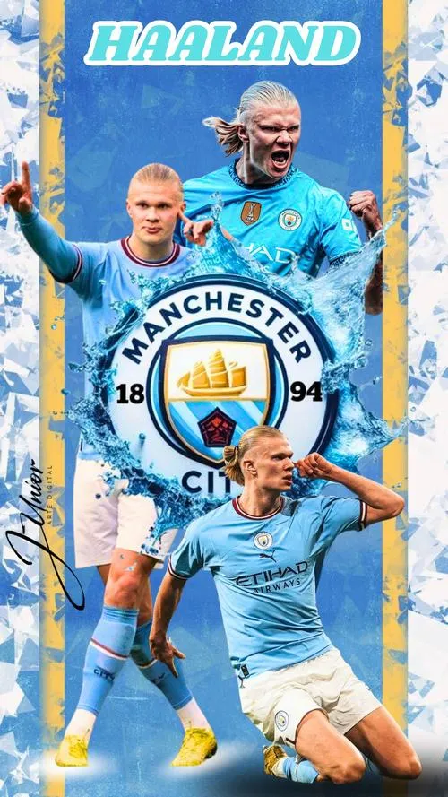 17 Tải ảnh đẹp Man City, cầu thủ tạo dáng trước huy hiệu, số 1894 nhỏ gọn như chữ ký lịch sử