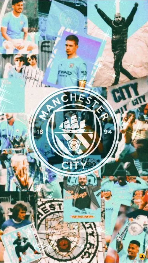 21 Hình nền Manchester City đẹp, con tàu biểu tượng nổi trên nền xanh, cảm giác lịch sử rất rõ ràng