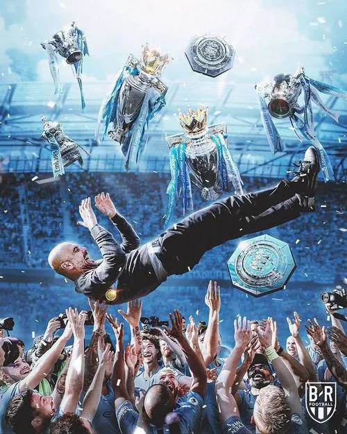 25 Ảnh bìa Man City đẹp, Irwell xuất hiện dạng đường kẻ, nền xanh mờ lì tạo chiều sâu