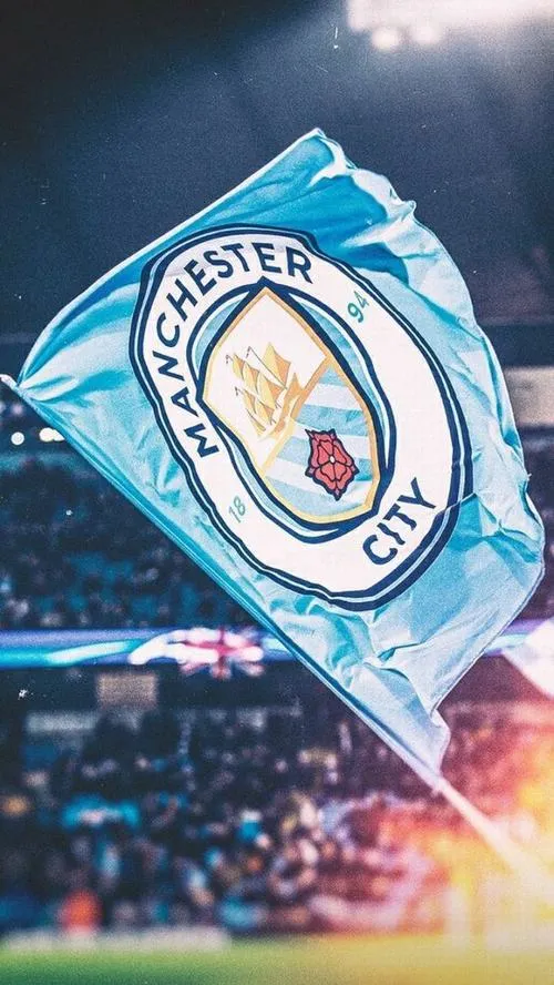 29 Ảnh wallpaper Manchester City ngầu, phong cách hoài niệm 1970, màu Sky Blue pha hạt nhiễu