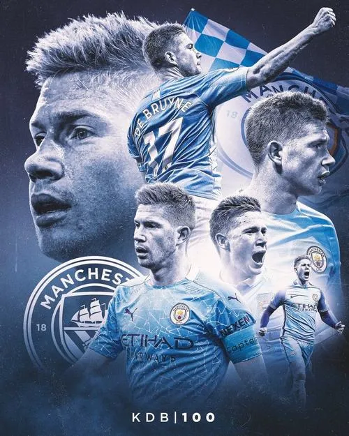 34 Ảnh wallpaper Manchester City ngầu, bố cục chia lớp rõ, hạt nhiễu mịn tạo chất thể thao