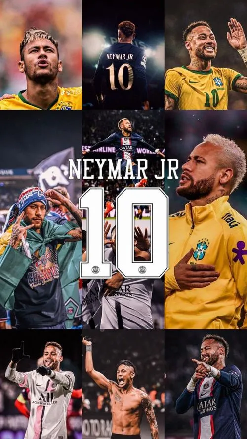 12 Hình nền Neymar 4K trên sân cỏ xanh sâu, bóng ở chân, chiều sâu trường ảnh tự nhiên