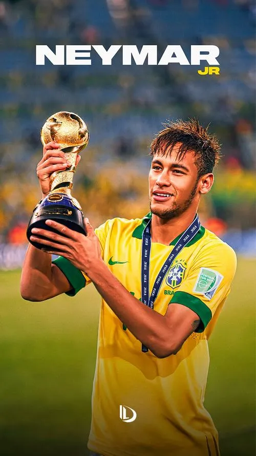 30 Ảnh bìa Neymar full nét với khán đài mờ, độ tương phản cao, số áo hiện rõ trên lưng