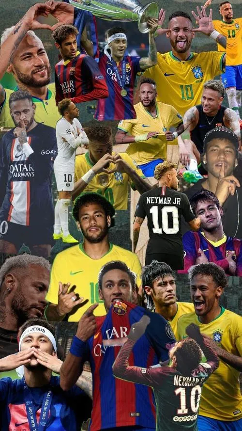 5 Wallpaper Neymar 4K tông ấm vàng cam, khoảnh khắc ăn mừng bùng nổ, nền khán đài mờ sâu