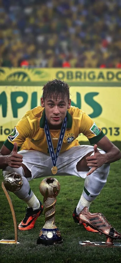 9 Wallpaper Neymar 4K khoảnh khắc ăn mừng, tay giơ cao, hiệu ứng hạt tạo không khí cuồng nhiệt
