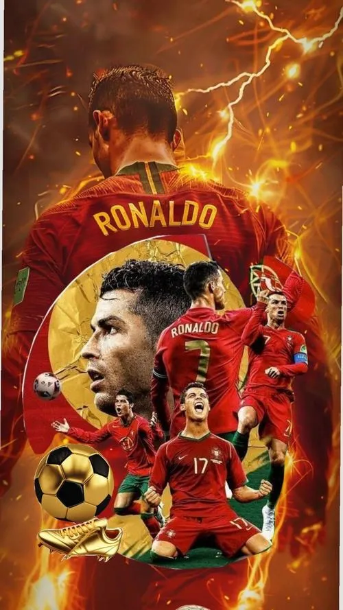 10 Ảnh bìa Ronaldo Bồ Đào Nha quay lưng số 7, ánh sáng viền, khung hình rất ngầu