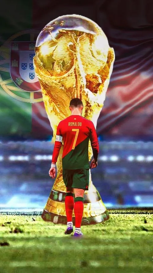 12 Tải ảnh Ronaldo bứt tốc trong màu áo Portugal, hiệu ứng màu loang, nhìn năng lượng và ngầu