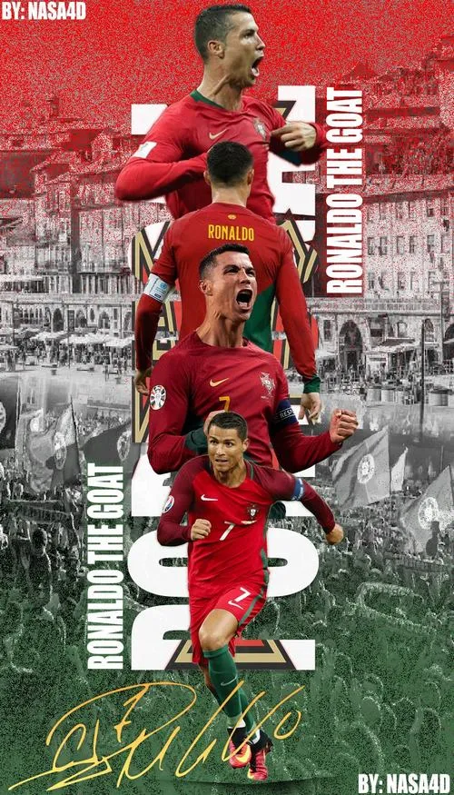 3 Hình nền điện thoại CR7 đứng nghiêng ôm bóng, nền xanh lá đậm, cảm giác lạnh và đẹp