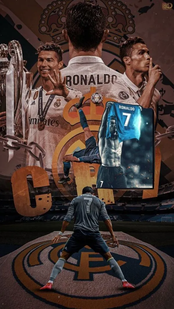 26 Hình nền 4K Cristiano Ronaldo dứt điểm uy lực, vệt cỏ bắn lên, nền tối nhẹ dễ nhìn icon