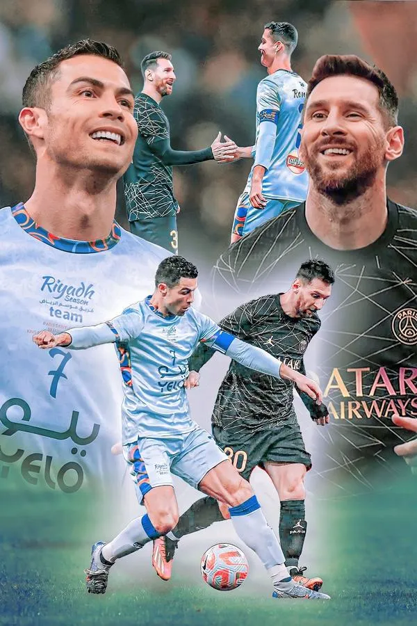 10 Wallpaper Ronaldo và Messi ghép nhiều pha bóng, bố cục dọc, hợp Tải ảnh làm nền đẹp