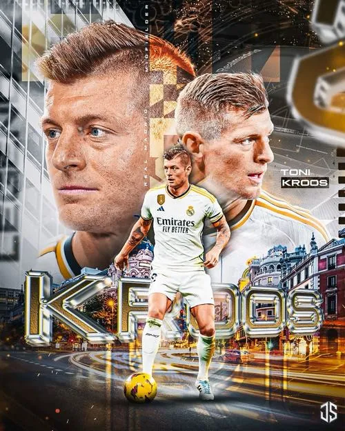 13 Ảnh nền Toni Kroos HD cận mặt, mái tóc vàng chải gọn, nền khán đài mờ sâu sang sạch