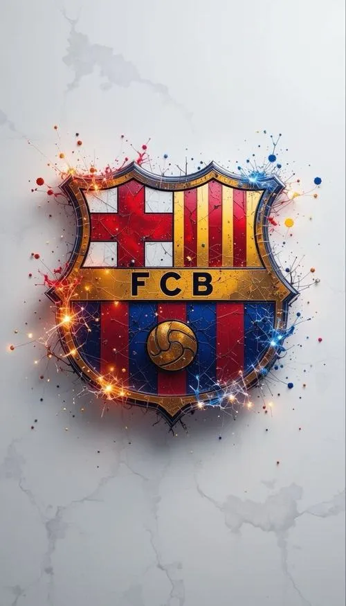 38 Ảnh bìa HD phù hiệu Barça tối giản, hợp gu thích hình nền gọn gàng, dễ chịu.