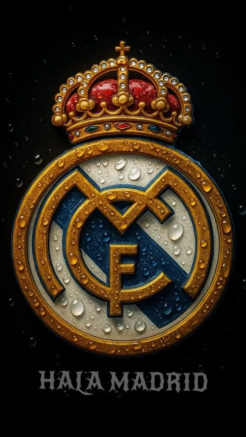 33 Hình biểu tượng Real Madrid dải băng chéo chạy qua, tạo cảm giác năng động