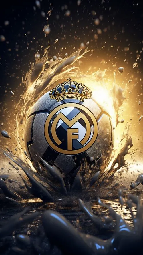 34 Ảnh nền huy hiệu Real Madrid dải băng chéo mềm, tạo nhịp chuyển động tự nhiên