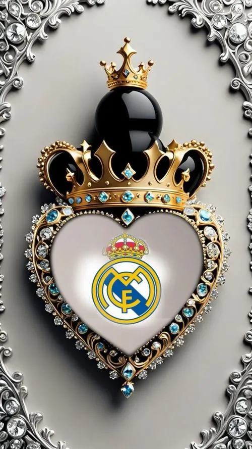37 Ảnh bìa huy hiệu Real Madrid vương miện lộng lẫy, tông vàng kim rất đẹp